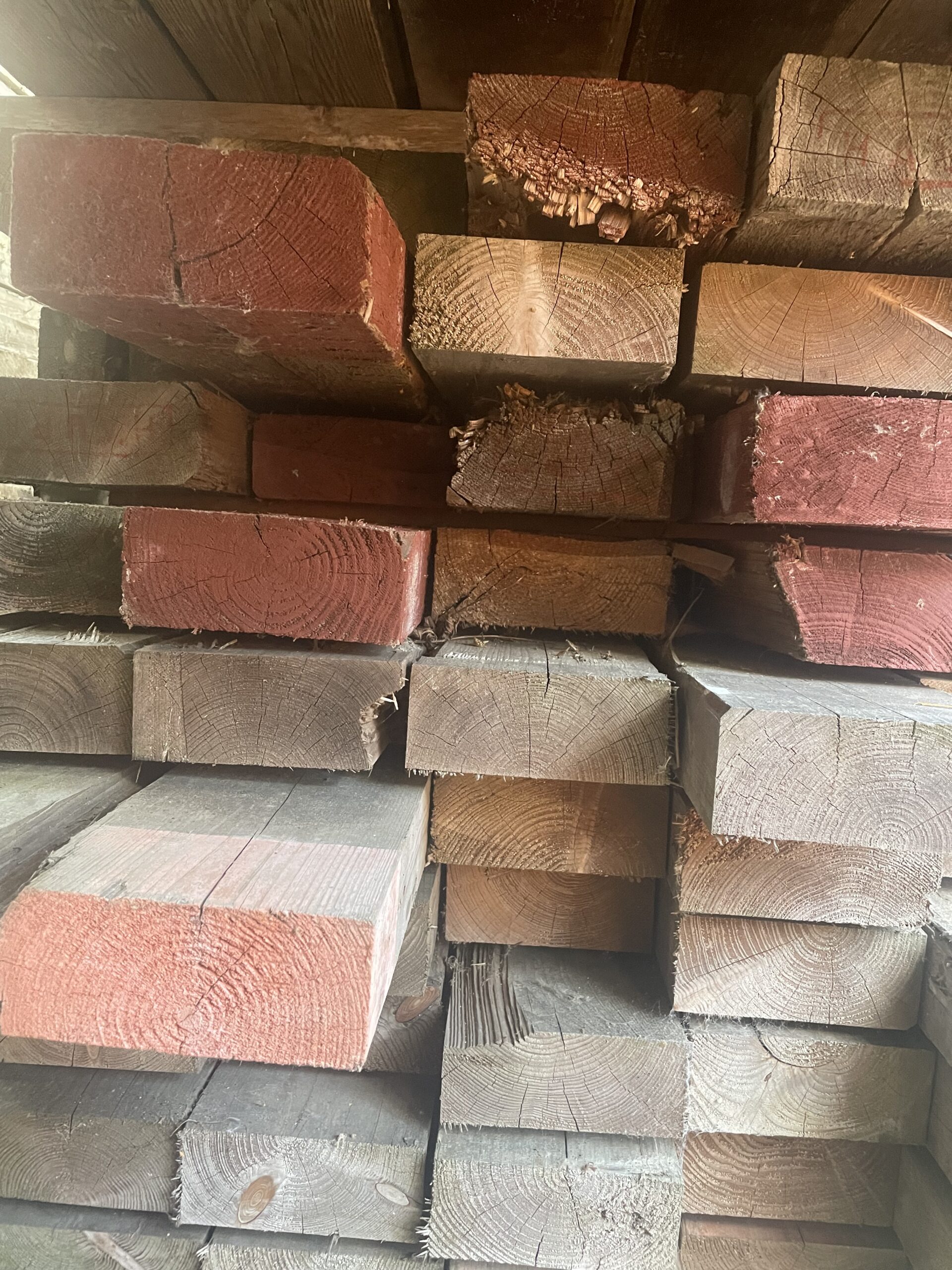 Gebruikte vuren balken 70mm x 165mm - Afbeelding 2