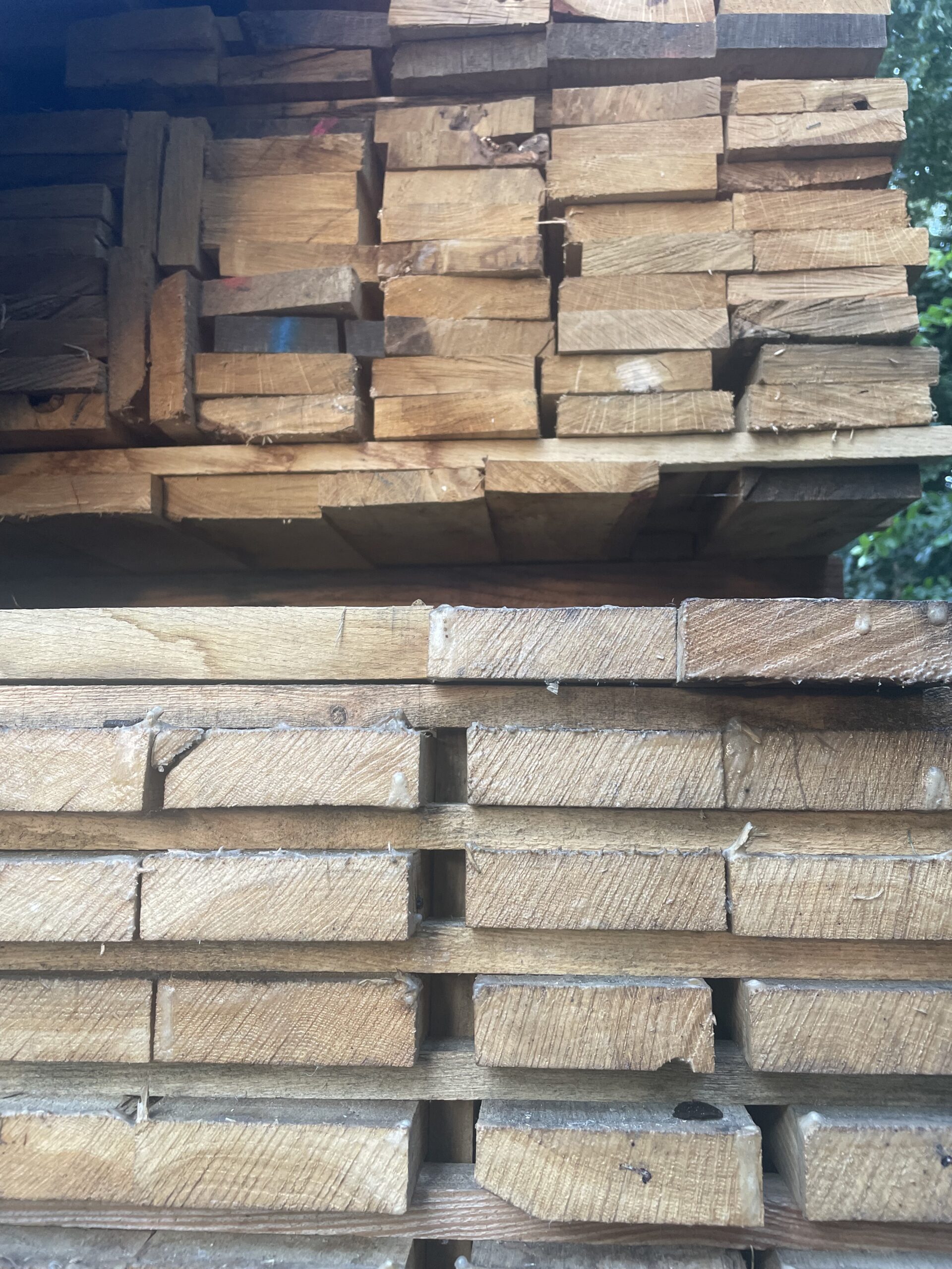 30mm x 100mm Frans eiken licht rustiek (ongeschaafd) - Afbeelding 2